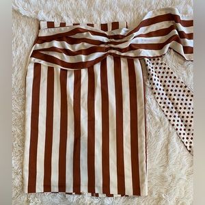 NWOT Midi Stripped Skirt